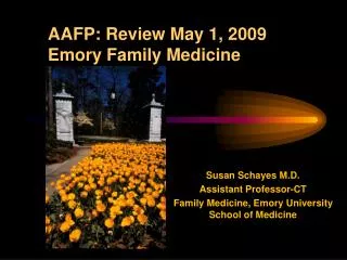 AAFP: Review May 1, 2009 Emory Family Medicine