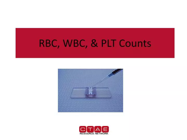 rbc wbc plt counts