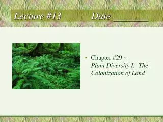 Lecture #13 Date _______
