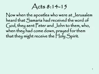 Acts 8:14-15