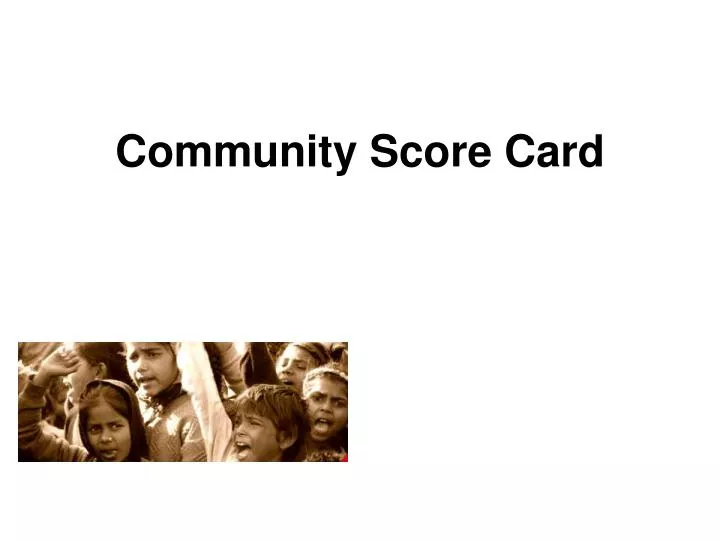 community score card