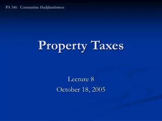 Property Taxes