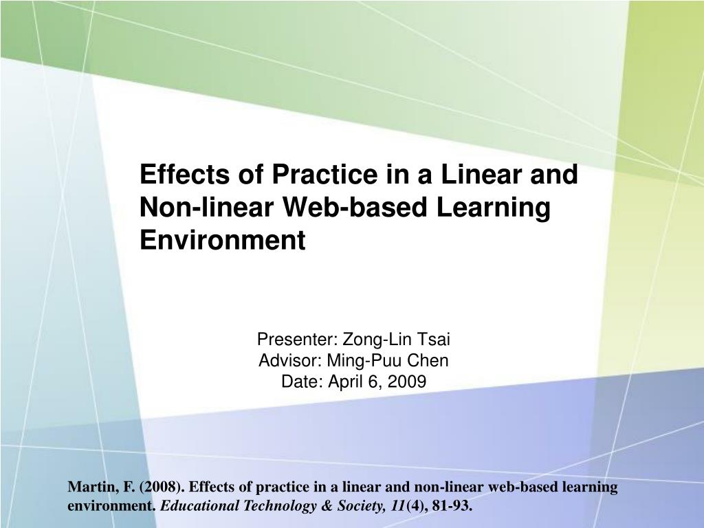PPT - Effects of Practice in a Linear and Non-linear Web-based Learning ...