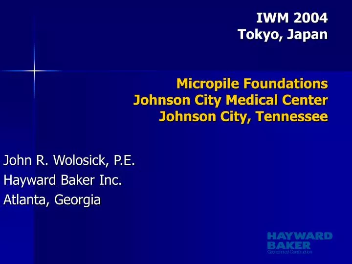 john r wolosick p e hayward baker inc atlanta georgia