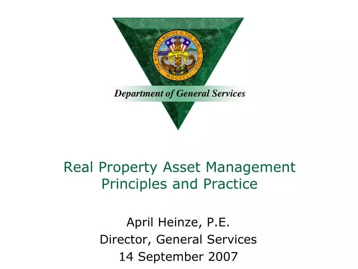 real property asset management principles and practice