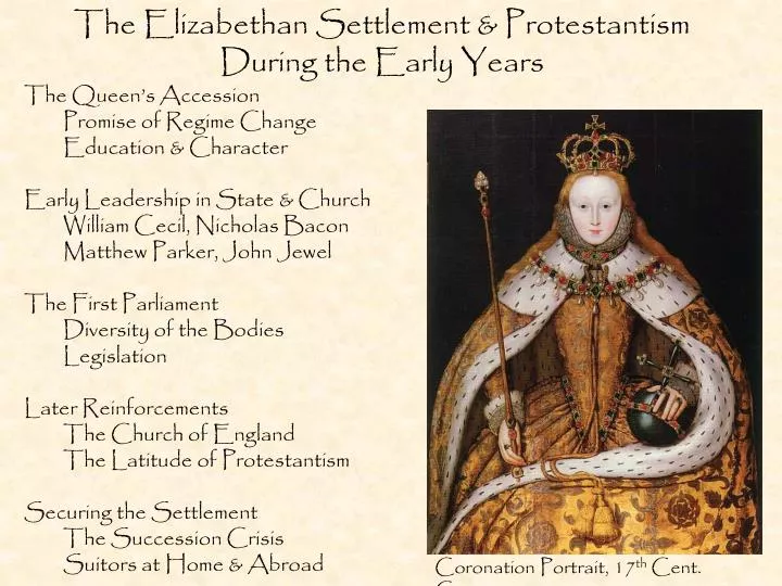 the elizabethan settlement protestantism during the early years
