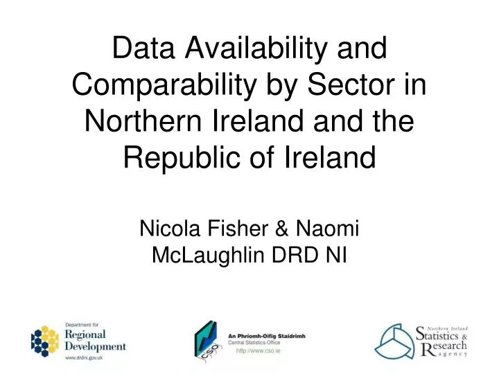 data availability and comparability by sector in northern ireland and the republic of ireland