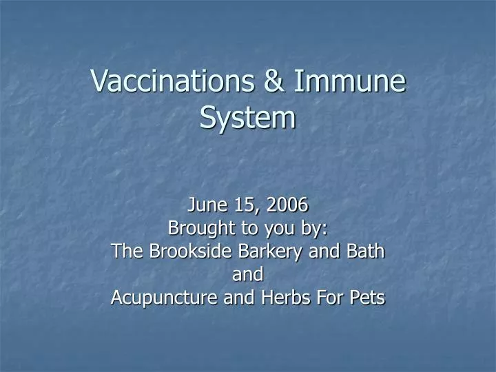 vaccinations immune system