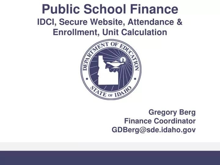 public school finance idci secure website attendance enrollment unit calculation
