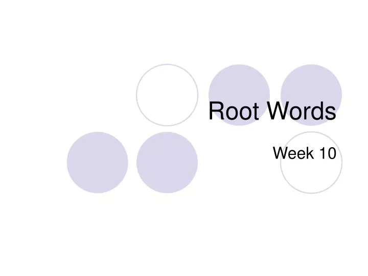 root words