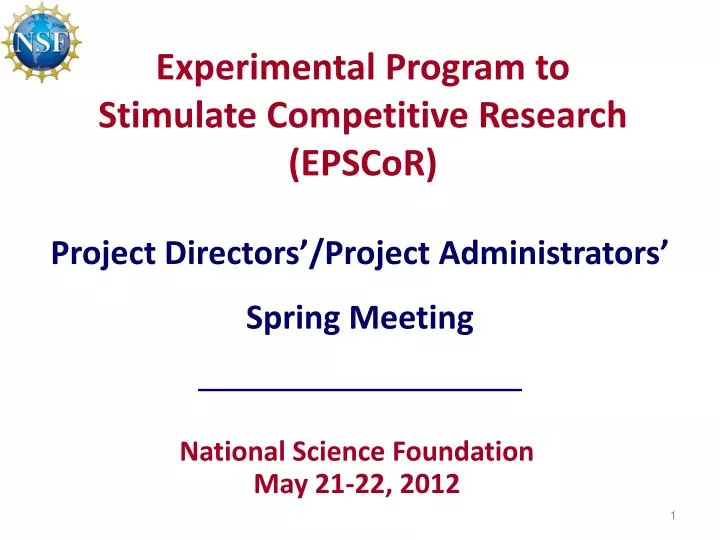 experimental program to stimulate competitive research epscor