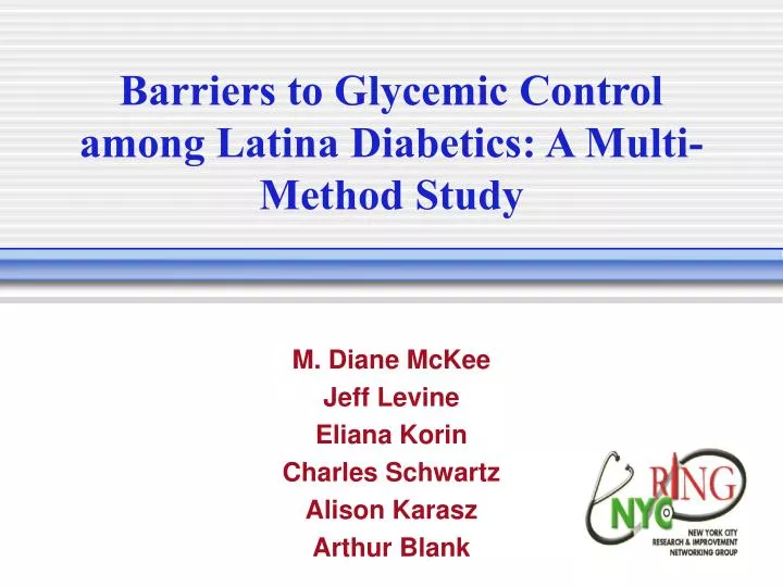 barriers to glycemic control among latina diabetics a multi method study