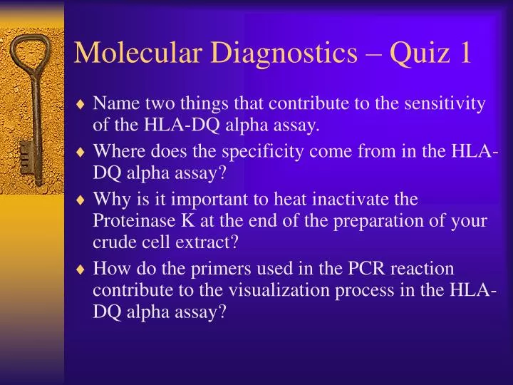 molecular diagnostics quiz 1