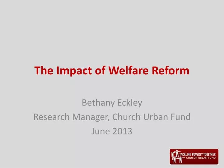 the impact of welfare reform