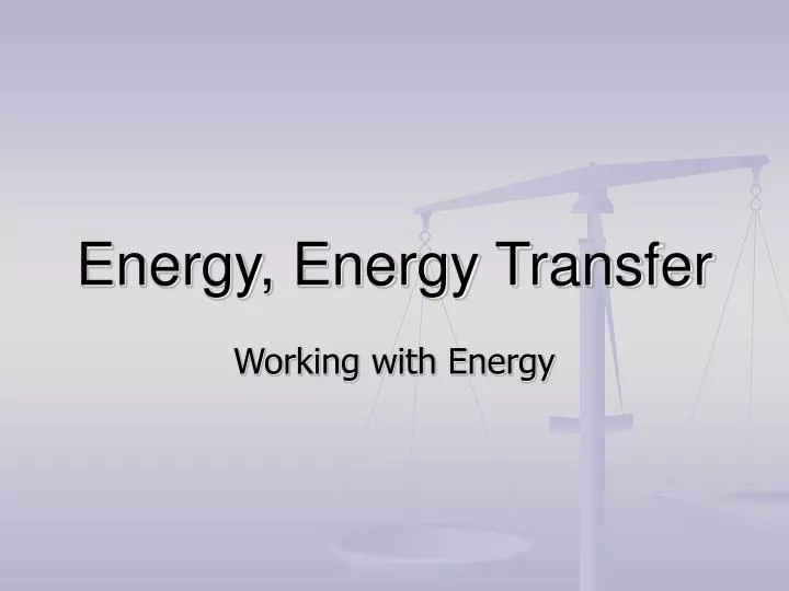 energy energy transfer