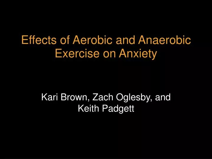 effects of aerobic and anaerobic exercise on anxiety