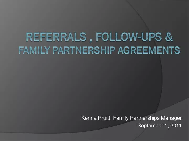 kenna pruitt family partnerships manager september 1 2011