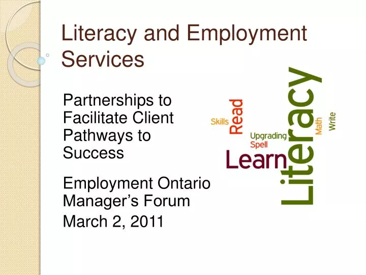 literacy and employment services