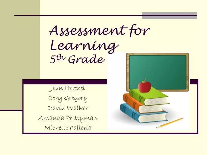 assessment for learning 5 th grade