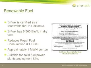 Renewable Fuel