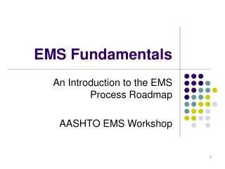 EMS Fundamentals
