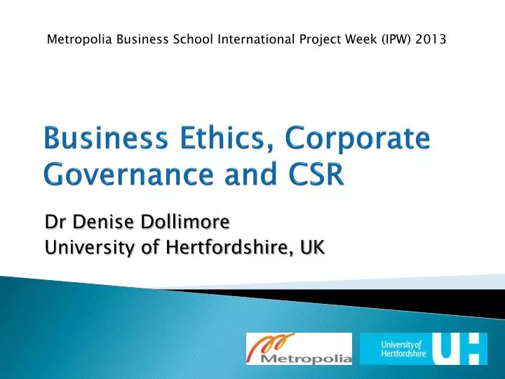 business ethics corporate governance and csr