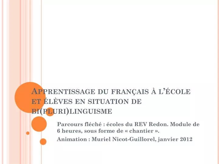 apprentissage du fran ais l cole et l ves en situation de bi pluri linguisme