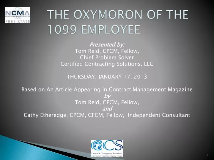 the oxymoron of the 1099 employee