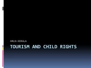 Tourism and CHILD rights