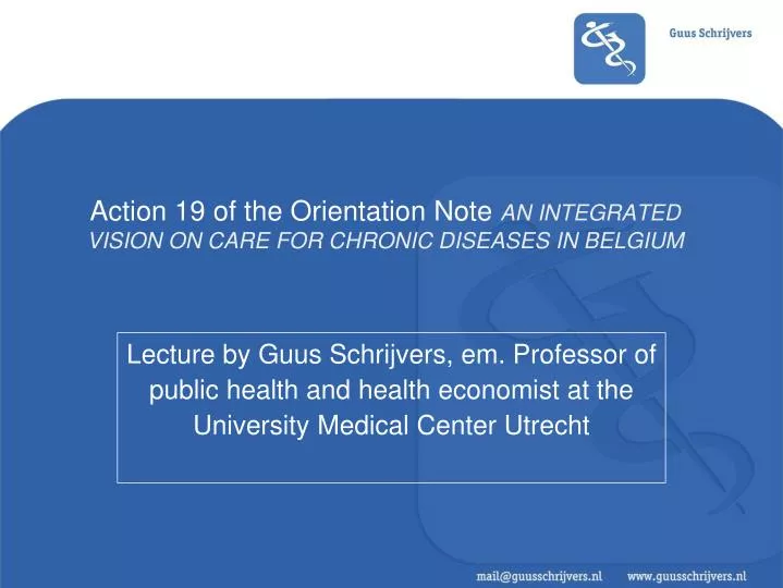 action 19 of the orientation note an integrated vision on care for chronic diseases in belgium