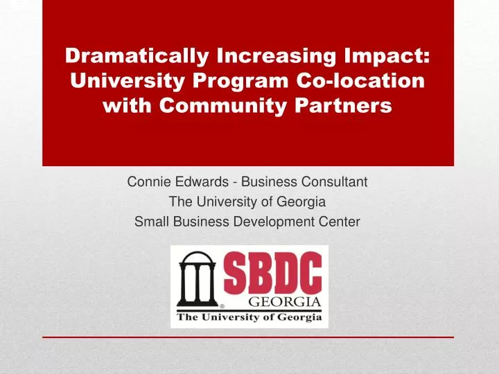 dramatically increasing impact university program co location with community partners
