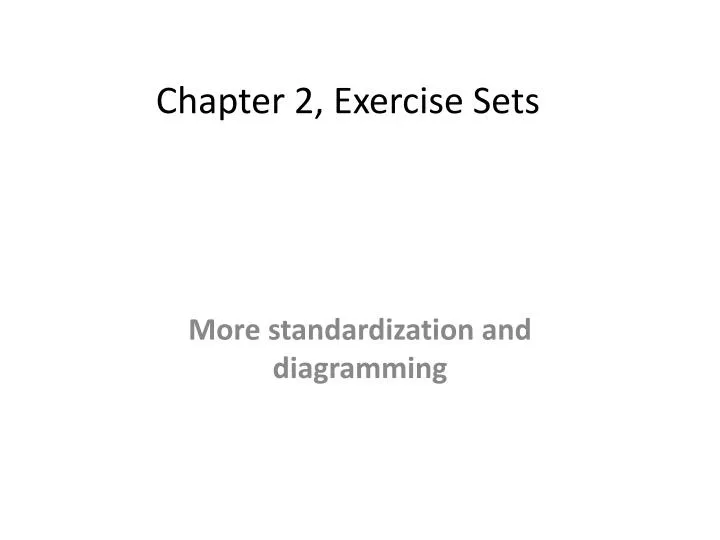 chapter 2 exercise sets