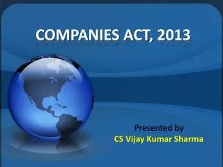 COMPANIES ACT, 2013