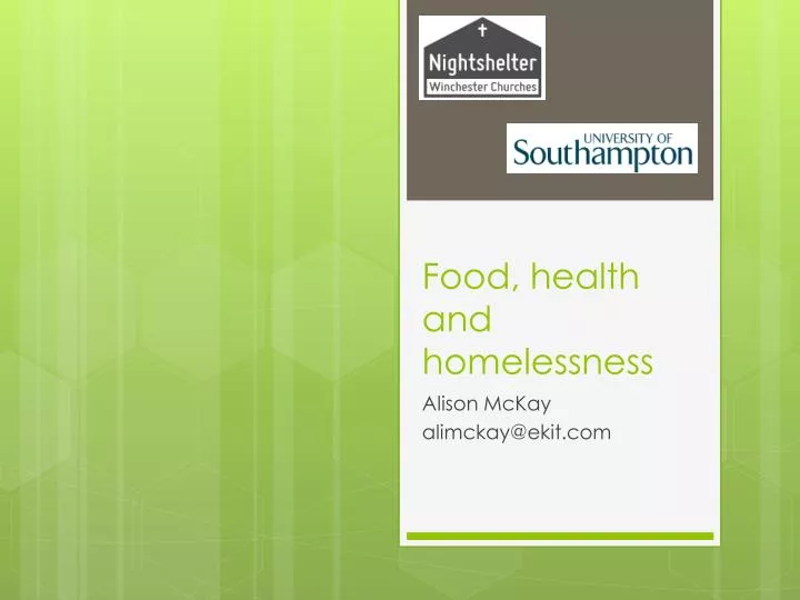 food health and homelessness