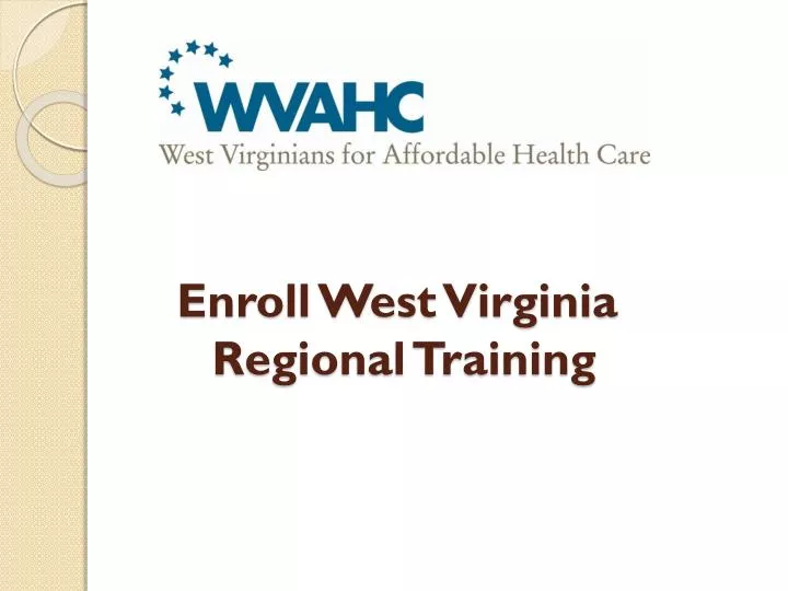 enroll west virginia regional training