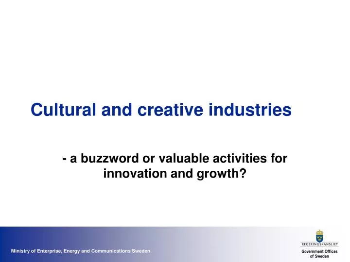 cultural and creative industries