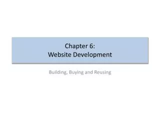 Chapter 6: Website Development
