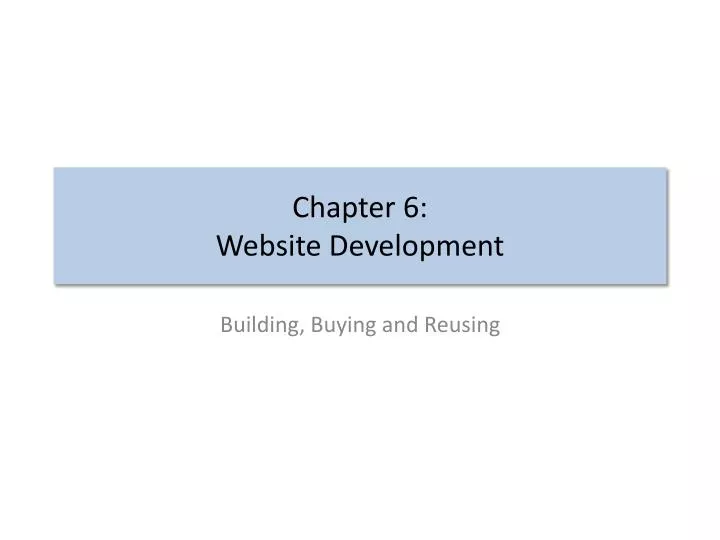 chapter 6 website development