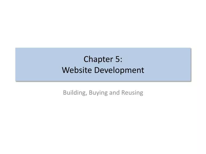 chapter 5 website development