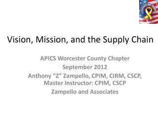 Vision, Mission, and the Supply Chain