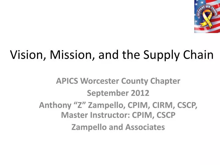 vision mission and the supply chain
