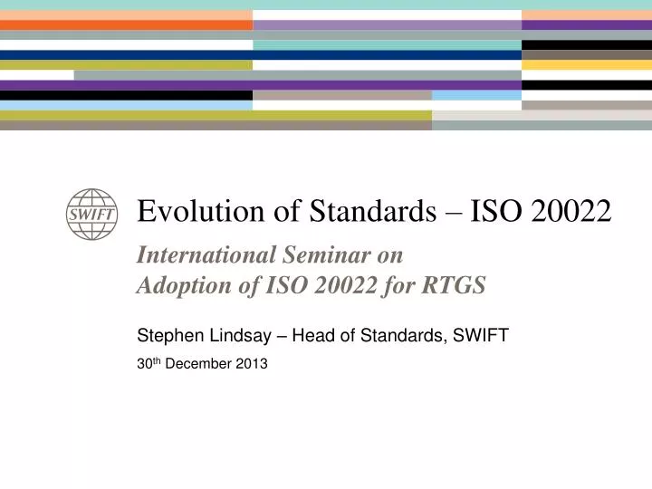 evolution of standards iso 20022