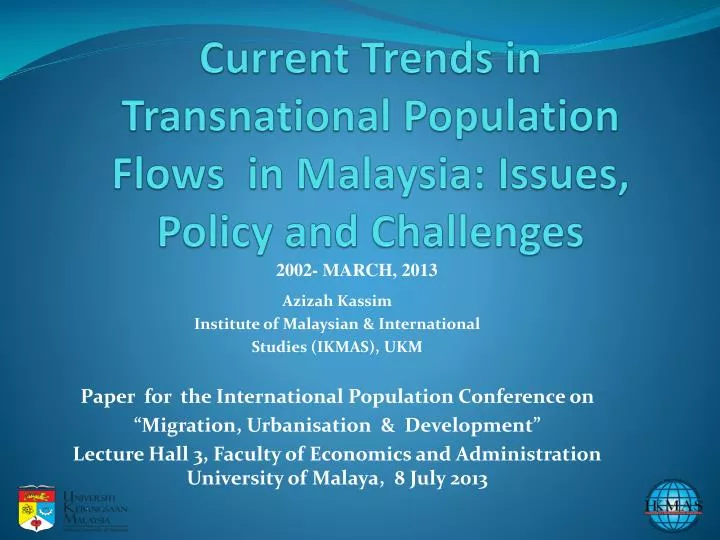 current trends in transnational population flows in malaysia issues policy and challenges