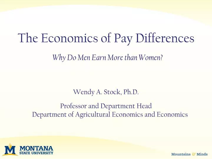 the economics of pay differences