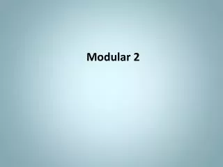 Modular 2