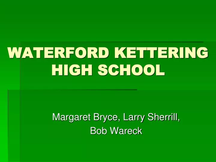 waterford kettering high school