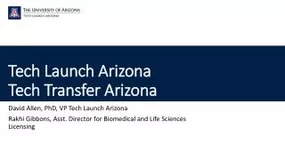 Tech Launch Arizona Tech Transfer Arizona