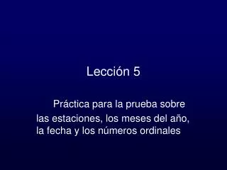 lecci n 5
