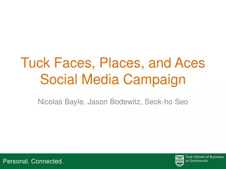 tuck faces places and aces social media campaign