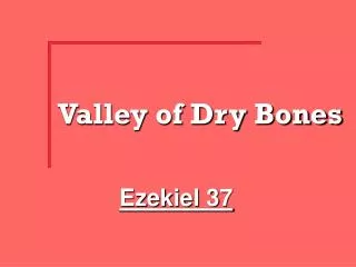 valley of dry bones